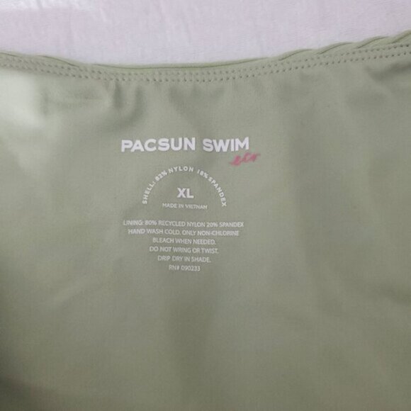 PACSUN Limited Edition Light Green "ALANNA" Ribbed Ring Bikini Bottom- NWT - Picture 11 of 14